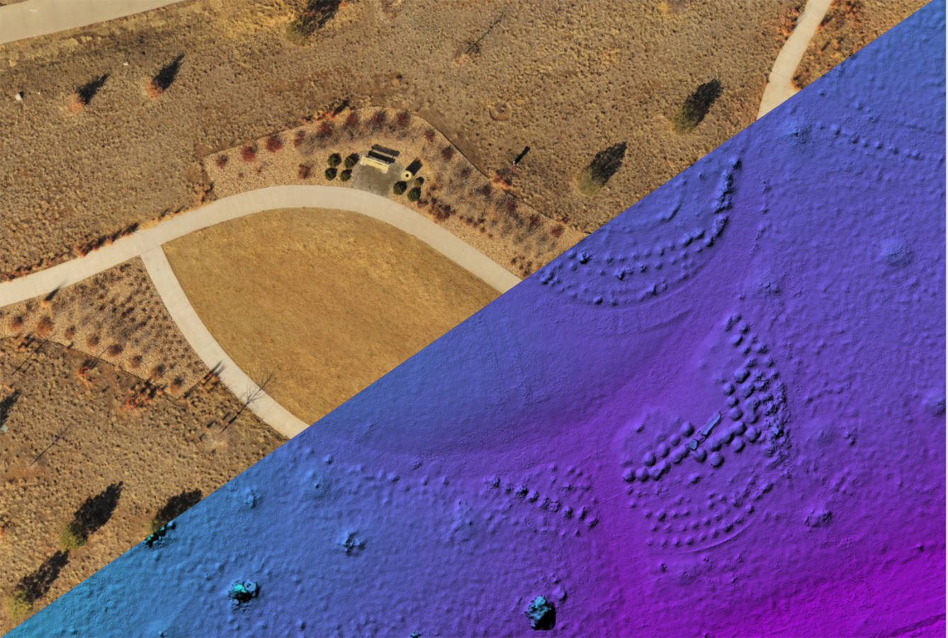 Drone map surface model composite